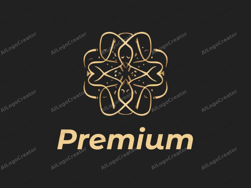 a minimalist design featuring elegant gold accents, a stylized representation of luxury food or beauty products, combined with a clean black background and a sophisticated layout.