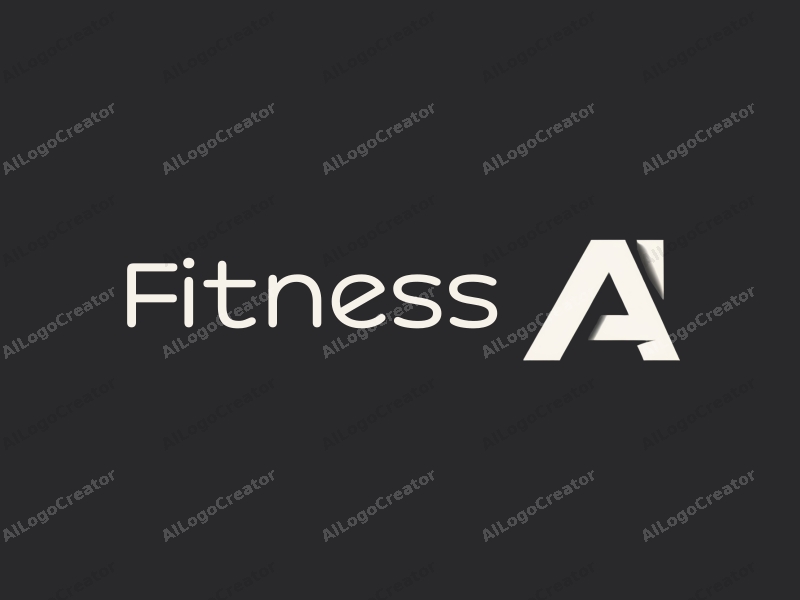 modern design features dynamic fitness elements, stylized letters A and I, combined with a clean background and a harmonious layout.