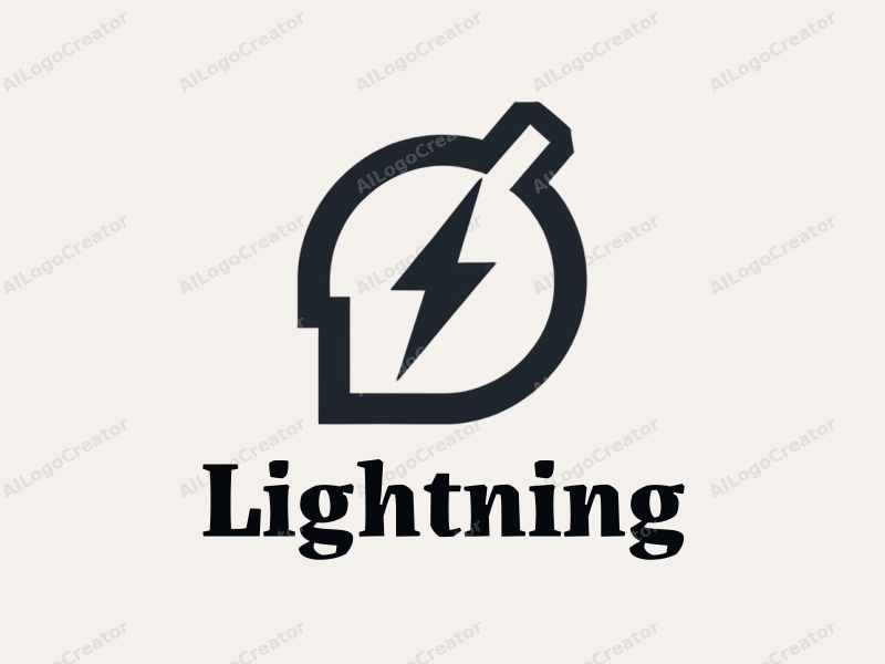 geometric design features a stylized lightning bolt and electric current intertwined with a battery silhouette, combined with a clean background.