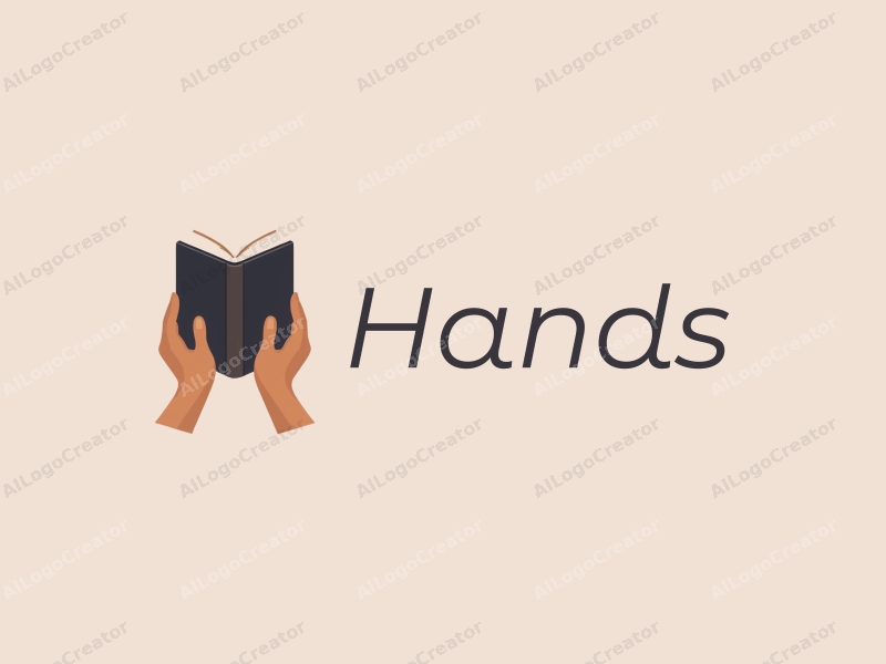 a modern design featuring hands gripping a book and hands holding, with a clean background and a focus on skin tone, emphasizing simplicity and harmony.