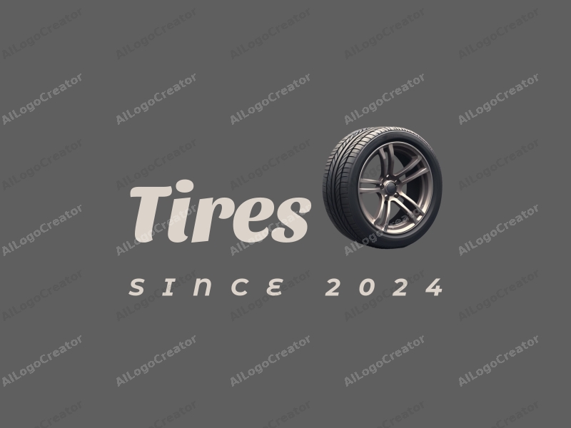 modern design features a stylized tire and car tire, combined with a sleek symbol and contemporary typography, set against a clean background.