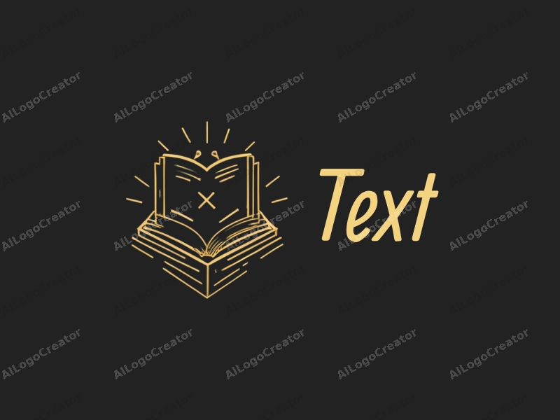 modern design features elegant typography, stylized books, and a representation of wisdom combined with a clean black background.