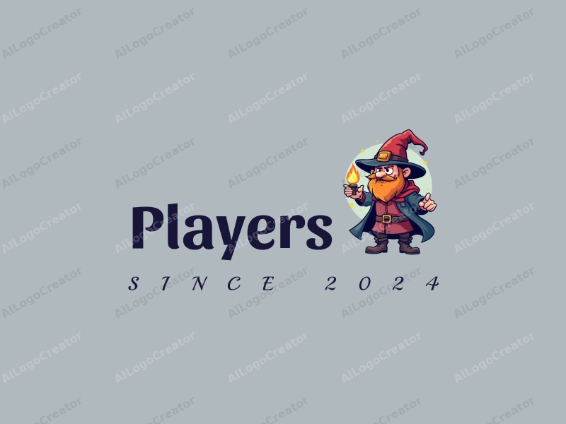 playful design features a vibrant and colorful representation of a player and game character, incorporating elements of an adventurer and a wizard, combined with a clean and simple background.