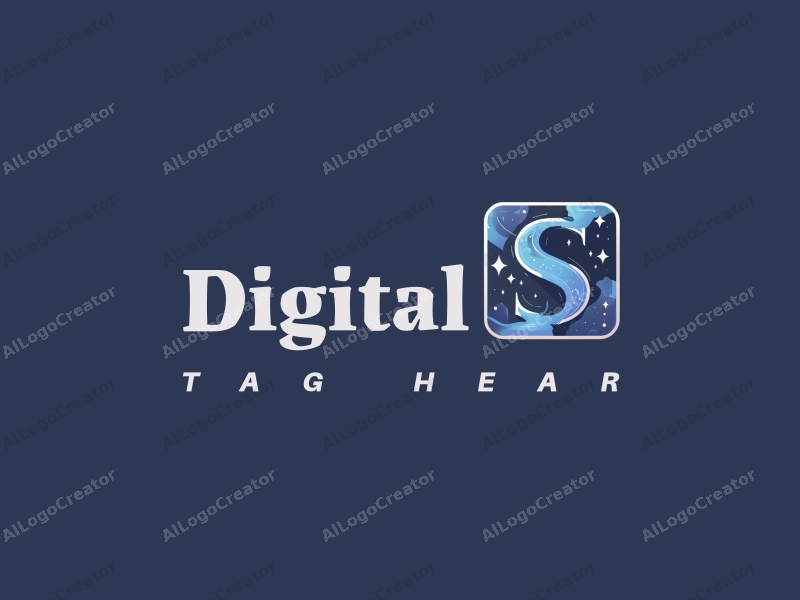 a modern minimalist design featuring digital elements like a stylized scanner and comic-inspired graphics, combined with a clean background in blue and black colors.