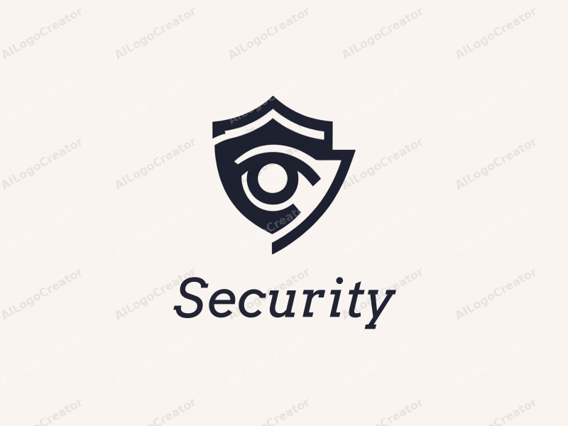 modern design features a stylized shield and eye, combined with a protective shield and surveillance camera, set against a clean background.