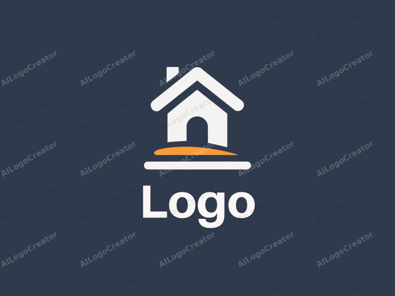 modern design features a stylized house silhouette, abstract solution symbols, combined with a clean background and a harmonious layout.