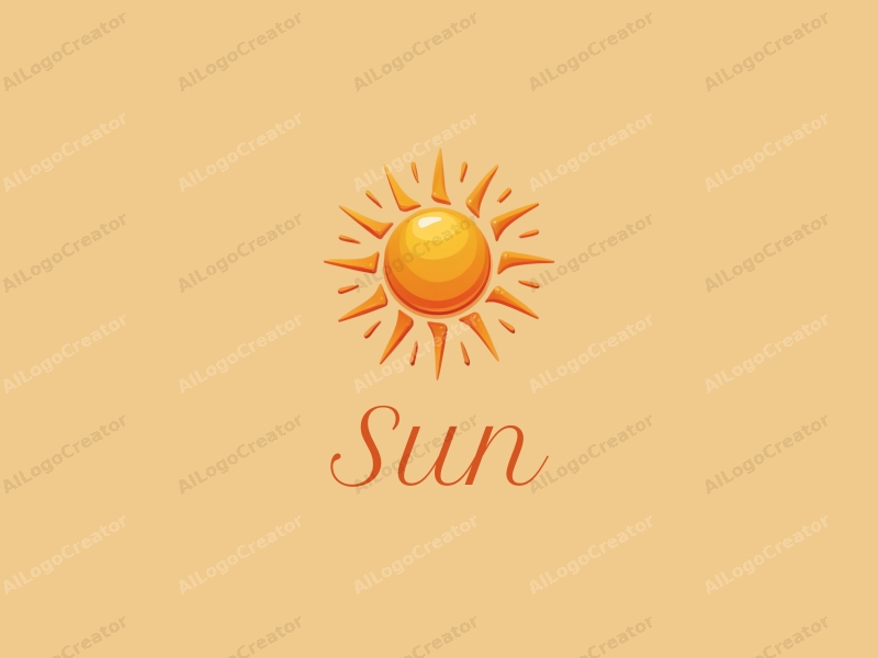 playful design features a stylized sun radiating light, symbolizing protection and warmth, combined with a clean background.