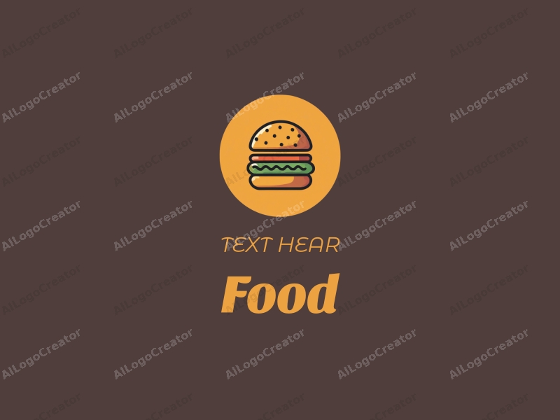 modern design features a vibrant composition of a stylized pizza and hamburger, combined with a clean background and a focus on food elements.