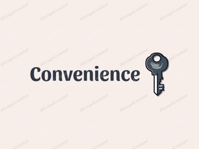 modern design features a stylized key and a hand, emphasizing convenience and practicality, combined with a clean background.