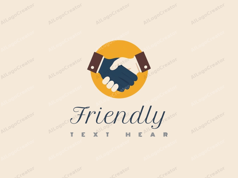 playful design features a stylized book and a handshake, combined with a clean background, emphasizing friendship and community in an educational and social context.