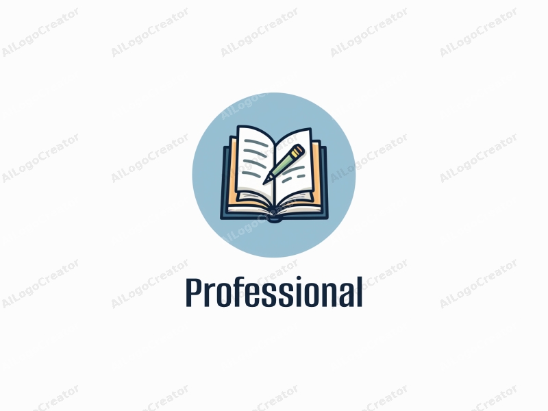 modern design features a stylized book and certificate, representing professionalism and certification, combined with a clean background in blue and gray tones.