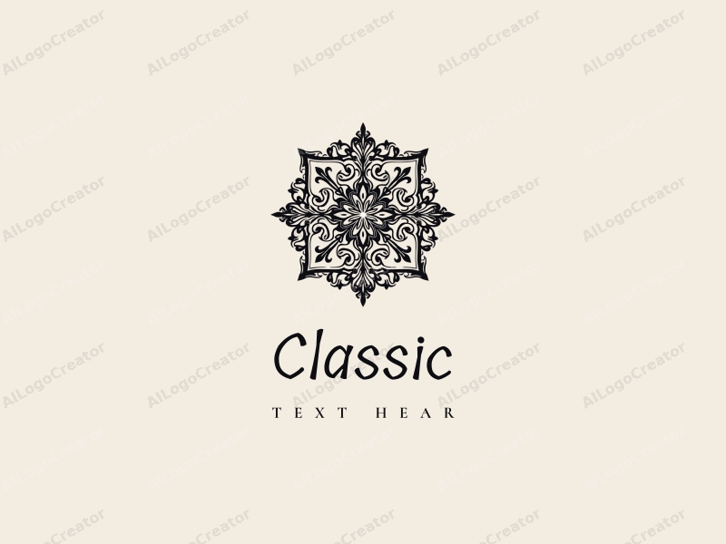 classic design features elegant floral patterns, traditional classical motifs, and a harmonious composition combined with a clean background.