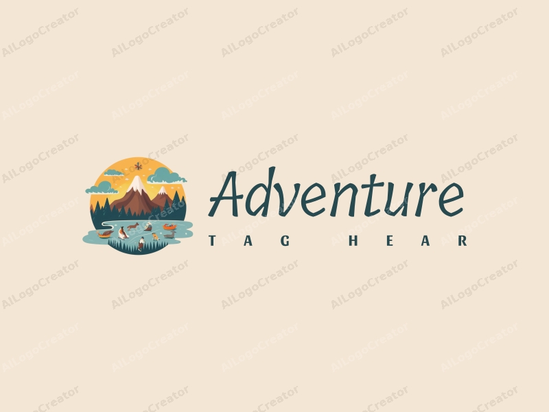 playful design features whimsical adventure elements, a stylized map, and navigation symbols combined with a clean background.