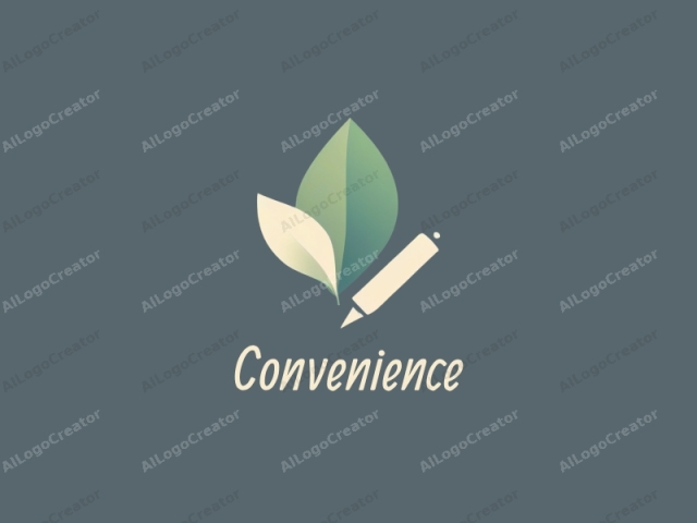 modern design features a stylized leaf and a pointer, emphasizing convenience and practicality, combined with a clean background.