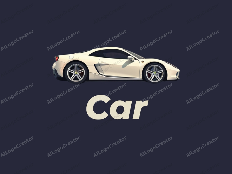 modern design features a stylized car silhouette, a tire, and a steering wheel, combined with a clean background.