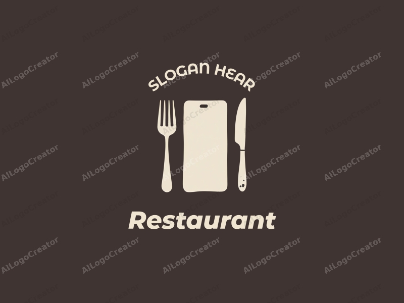 modern design features a stylized dining table with a menu, knife and fork crossed elegantly, and a wine glass, combined with a clean background.