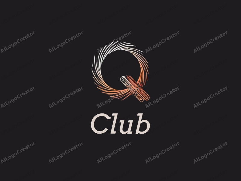 minimalist design features a stylized Q symbol intertwined with network lines, representing connection and community, combined with a clean black background.