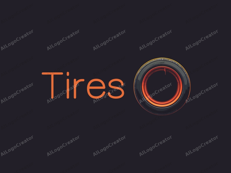 modern design features a stylized tire and car tire, integrated with a football motif, using a clean and simple composition against a black background.