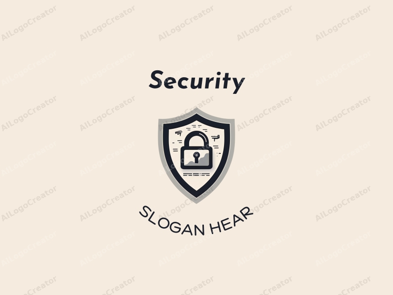 modern design features a protective shield, a stylized surveillance camera, a security lock, and a network shield combined with a clean background.