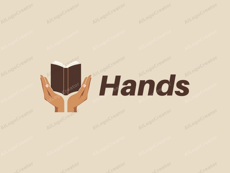 a modern design featuring hands gripping a book and hands holding, with a clean background and a focus on skin tone, emphasizing simplicity and harmony.