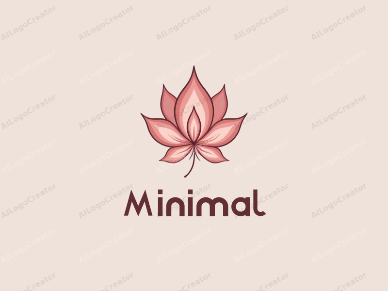 minimalist design features elegant petals intertwined with a stylized jewelry element, utilizing a tag style approach combined with a clean background.