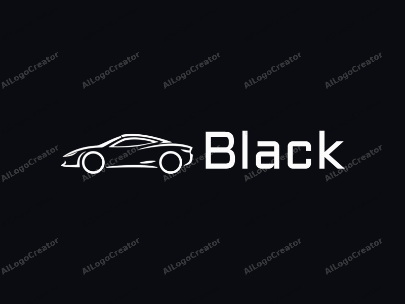 minimalist design features a sleek car silhouette and a stylized key, set against a clean black background representing night.