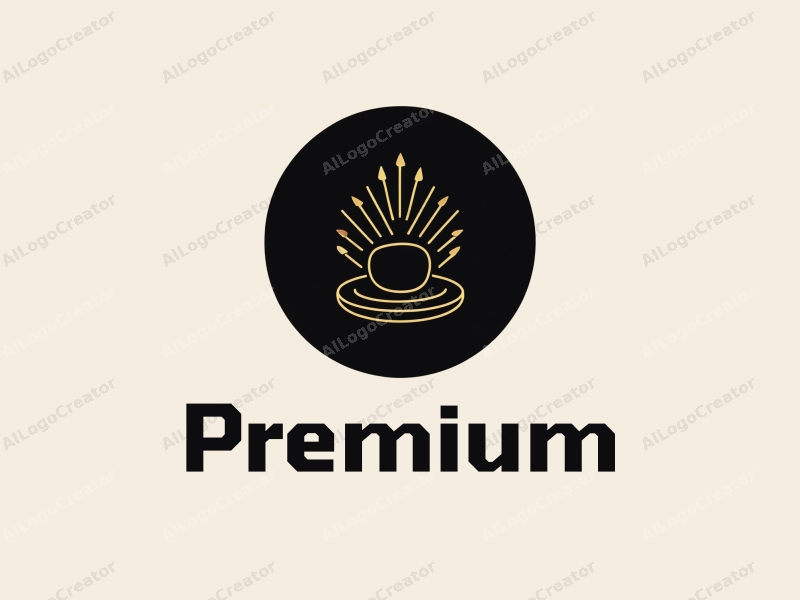 a minimalist design featuring elegant gold accents, a stylized representation of luxury food or beauty products, combined with a clean black background and a sophisticated layout.