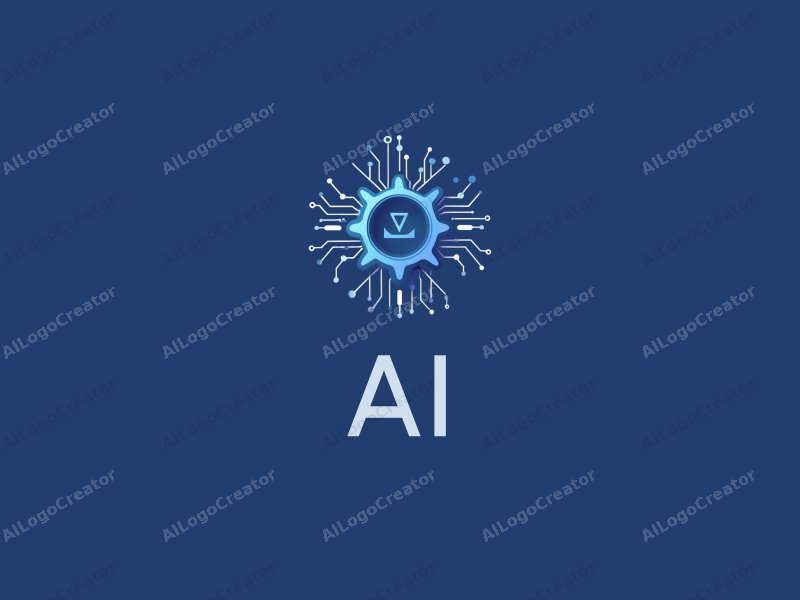 a modern design featuring abstract representations of intelligence and algorithms, stylized chip and network motifs, combined with a clean blue background.