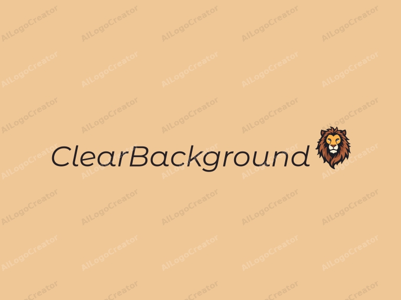 minimalist design features a stylized lion and an energy icon, combined with a clean background and clear elements.