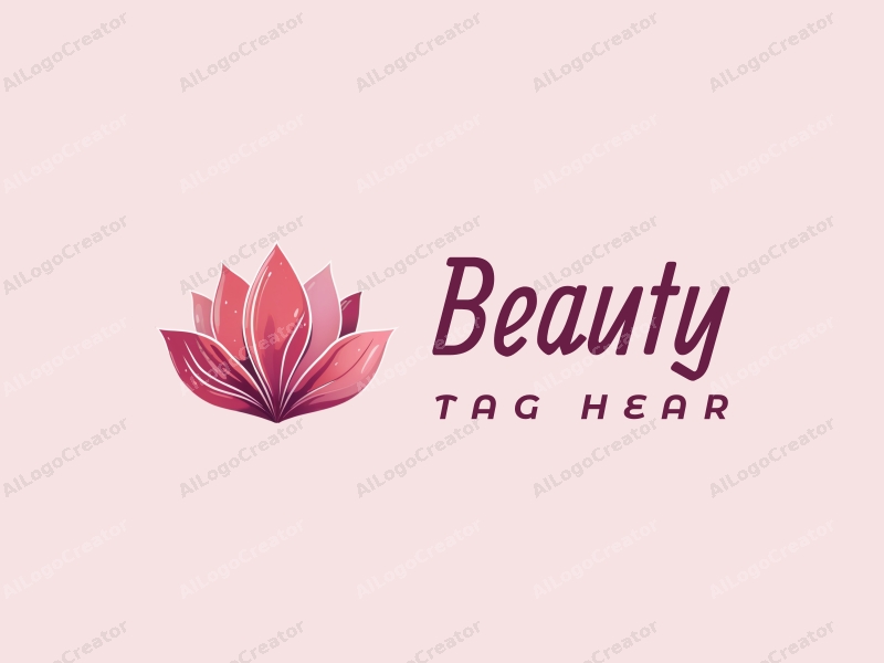 modern design features elegant petals, a stylized makeup brush, and a beauty theme combined with a clean background.