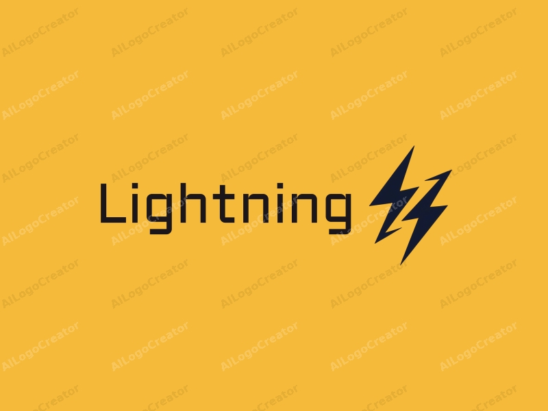 geometric design features stylized lightning bolts and electric currents, combined with tools representing power, set against a clean yellow background.