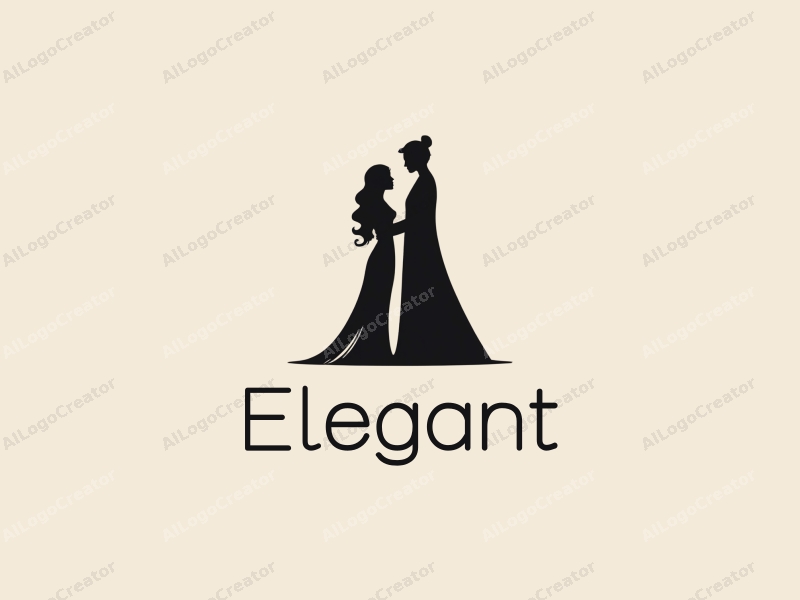 modern design features an elegant human figure interacting with a refined architectural silhouette, combined with a clean black background.