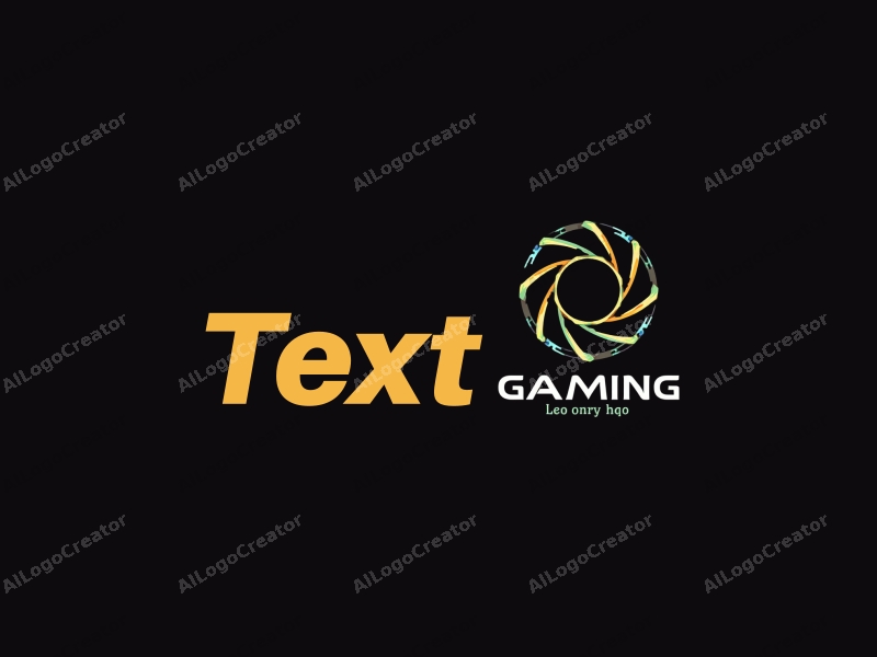 modern design features bold typography, a circular shape representing unity, and gaming elements integrated into the text, combined with a clean black background.