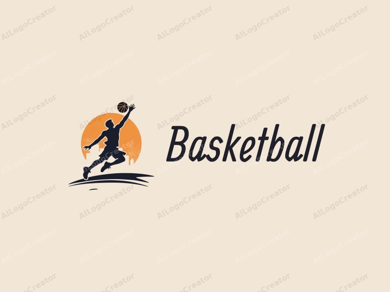 playful design features a dynamic basketball silhouette, an athlete in mid-dunk, and cheering elements combined with a clean background.