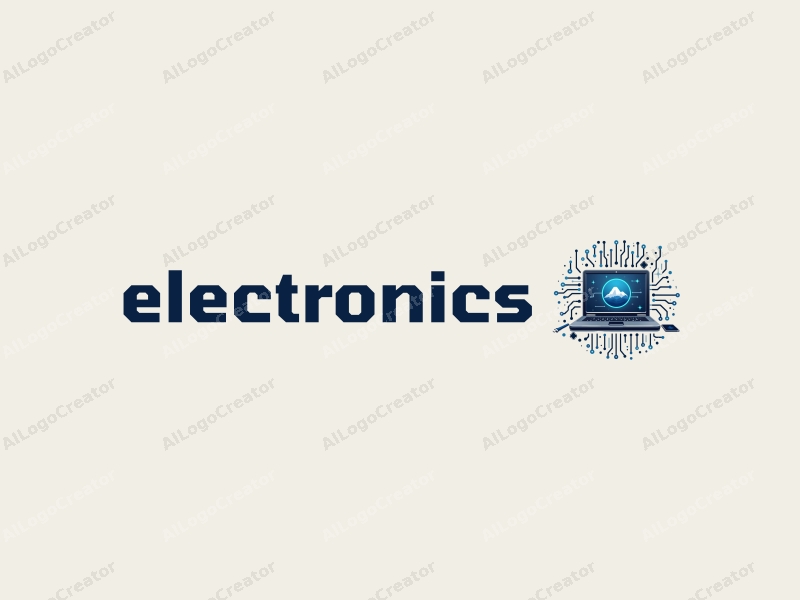 modern design features sleek electronic devices and a stylized computer silhouette, integrated with circuit and chip elements, combined with a clean background.