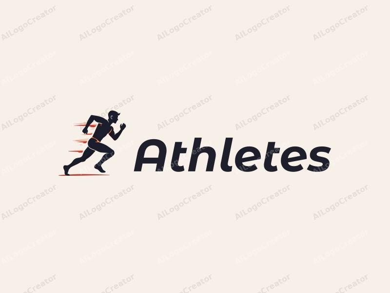 modern design features a dynamic athlete in motion, a stylized representation of a running figure, and a medal, combined with a clean background.