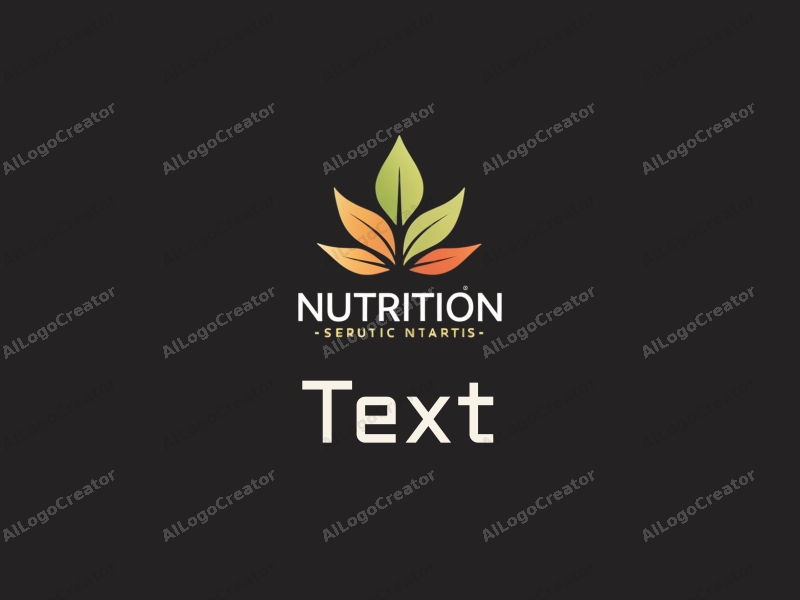 modern design features bold typography, a stylized representation of nutrition and spirituality concepts, combined with a clean black background.