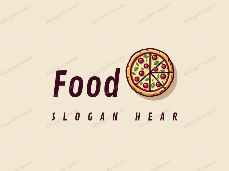 a modern design featuring a vibrant and colorful representation of delicious pizza and fresh fruits, combined with a clean background and a harmonious layout.