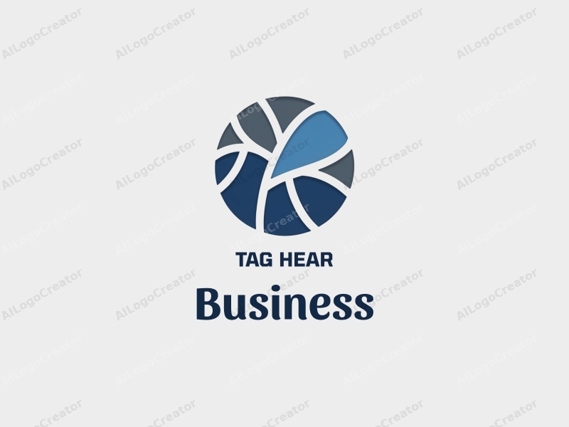 a modern minimalist design featuring a stylized basketball integrated with office elements, using blue and gray colors, combined with a clean background that conveys a sense of freedom and professionalism.