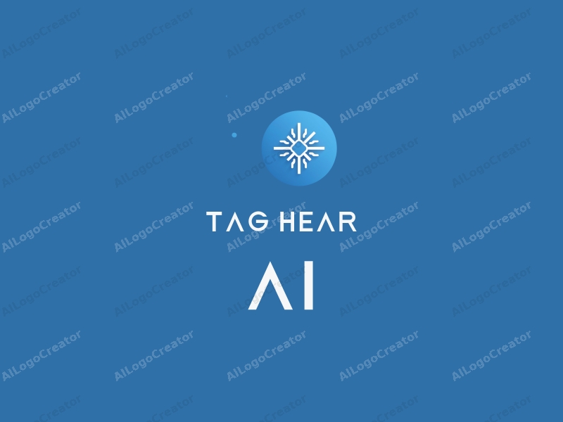 a modern design featuring abstract representations of intelligence and algorithms, stylized chip and network motifs, combined with a clean blue background.