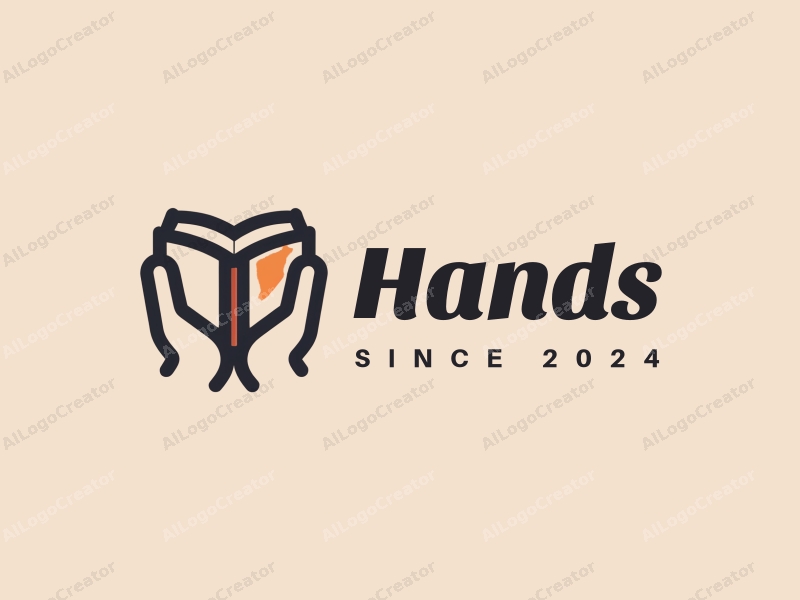 a modern design featuring hands gripping a book and hands holding, with a clean background and a focus on skin tone, emphasizing simplicity and harmony.