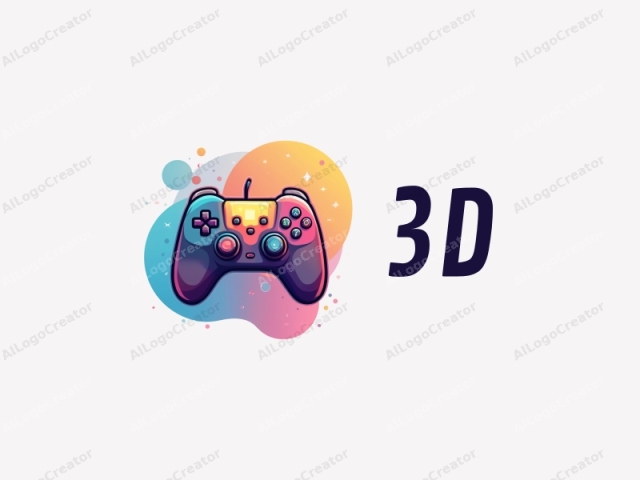 カラフルな3Dゲームコントローラーと動的なアニメーションキャラクターを特徴とするモダンなデザインで、遊び心とエネルギッシュなテーマを強調する鮮やかな背景と組み合わせています。