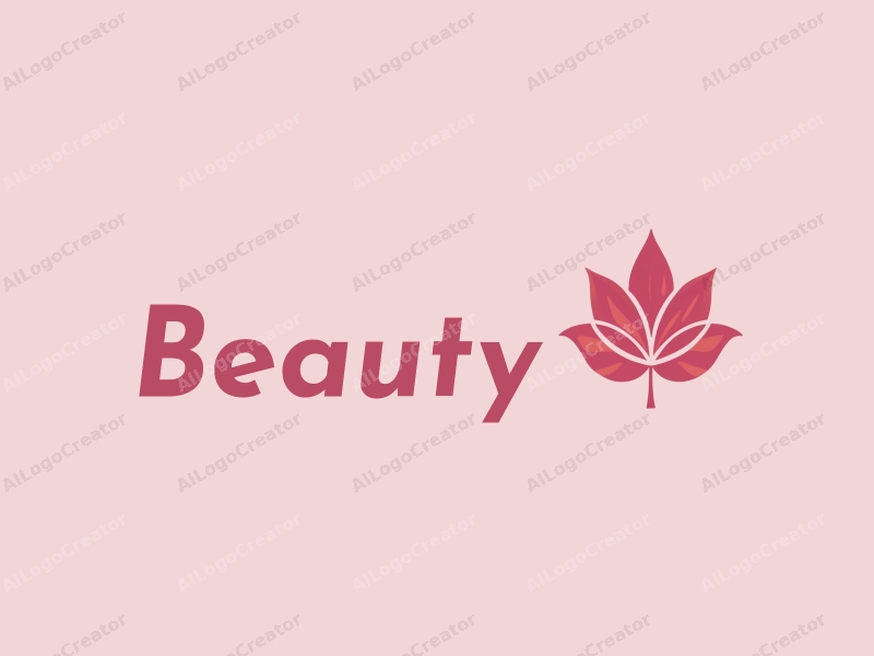 a modern design featuring beauty elements like stylized petals and a lip print, combined with a clean background and a harmonious composition.