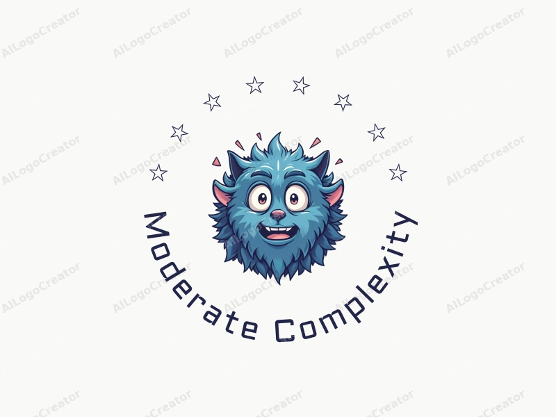 a modern design featuring characters that convey humor and confusion, with a complex composition, utilizing blue and gray tones against a clean background.