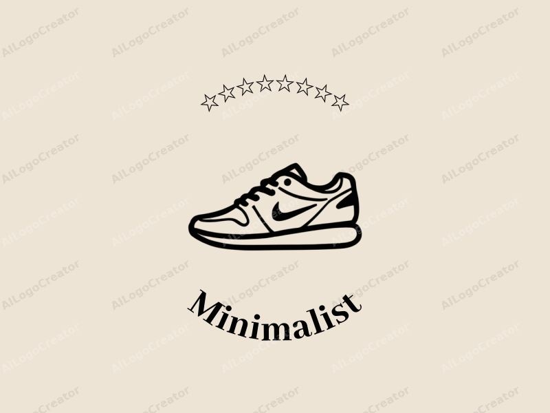 minimalist design features simple outlines of shoes and clothing, combined with a tag style approach and a clean background.