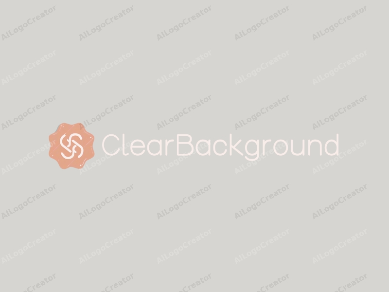 minimalist design features a clear background, stylized letters, and simple icons combined with a transparent color approach.