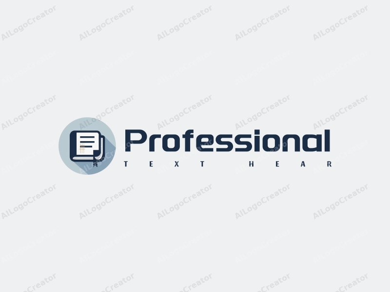 modern design features a stylized book and certificate, representing professionalism and certification, combined with a clean background in blue and gray tones.