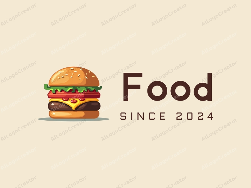 a modern design featuring a vibrant and colorful representation of a pizza and a burger, combined with a clean background and a harmonious layout.