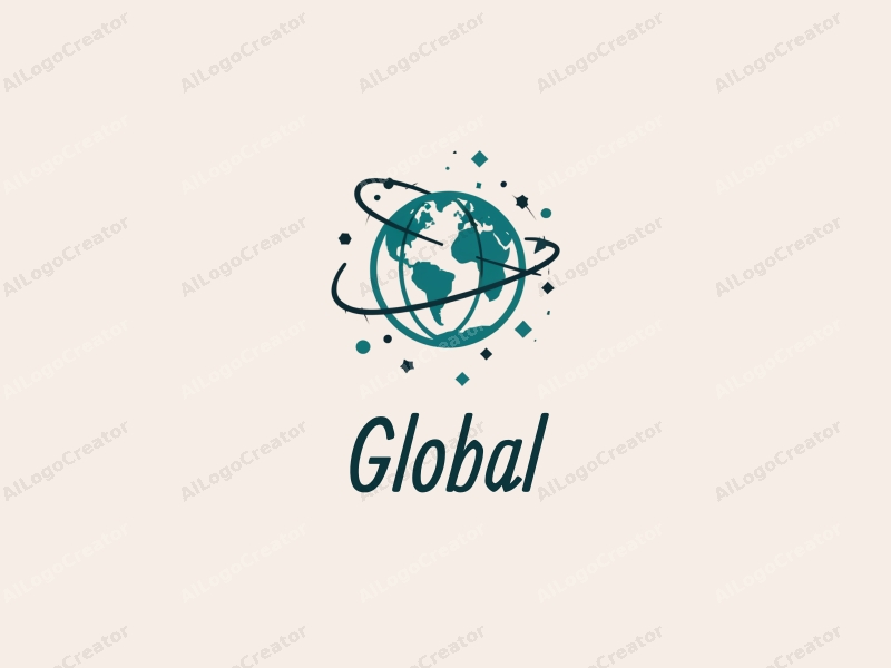 modern design features a stylized earth surrounded by network lines, symbolizing global connectivity and trade, combined with a clean background.