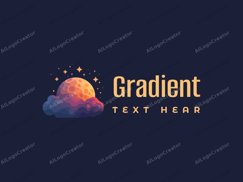 a modern design featuring a gradient transition with multicolored stars and a dawn theme, utilizing a clean and harmonious composition.